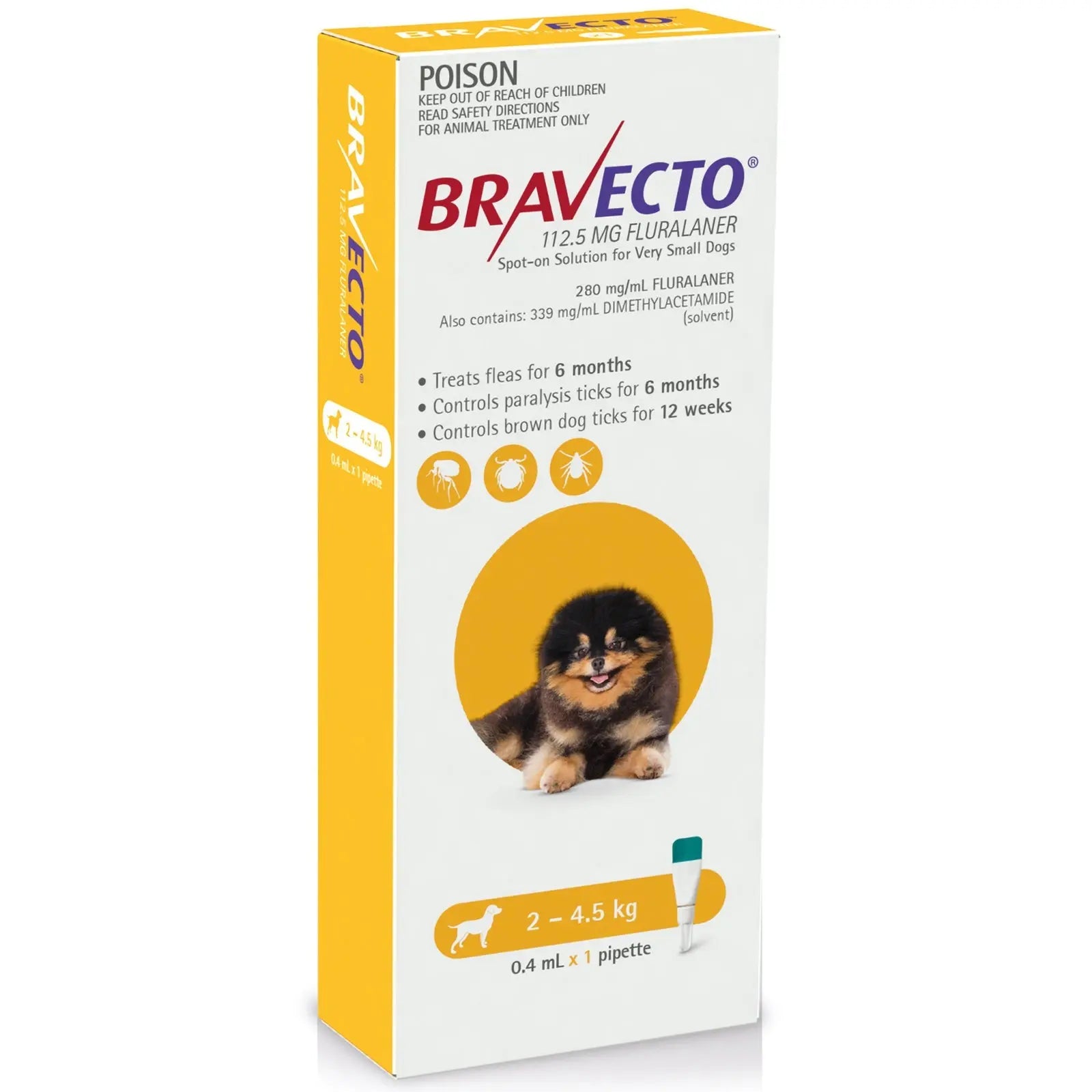 Bravecto Dog Spot On Flea & Tick Treatment - Kellyville Pets