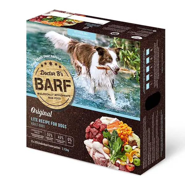 Doctor B's Barf Raw Dog Food Lite 2.72kg 12pk - Kellyville Pets