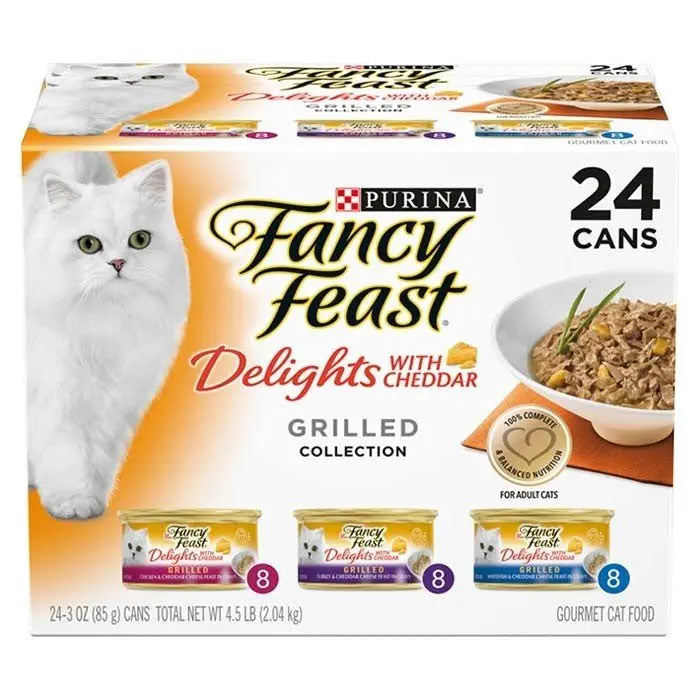 Fancy Feast Cat Food Can Adult Collection Delights with Cheddar - Kellyville Pets