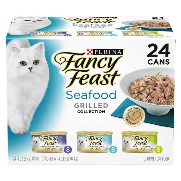 Fancy Feast Cat Food Can Adult Collection Grilled Seafood - Kellyville Pets