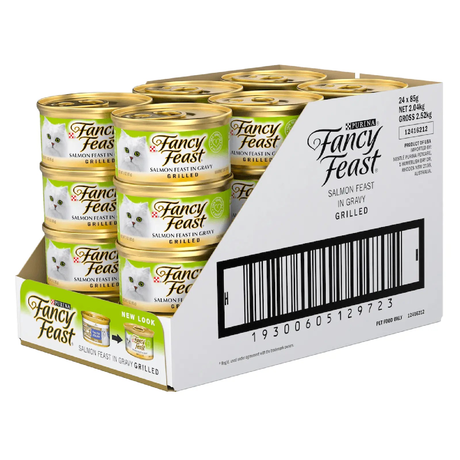 Fancy Feast Cat Food Can Adult Grilled Salmon Feast in Gravy - Kellyville Pets