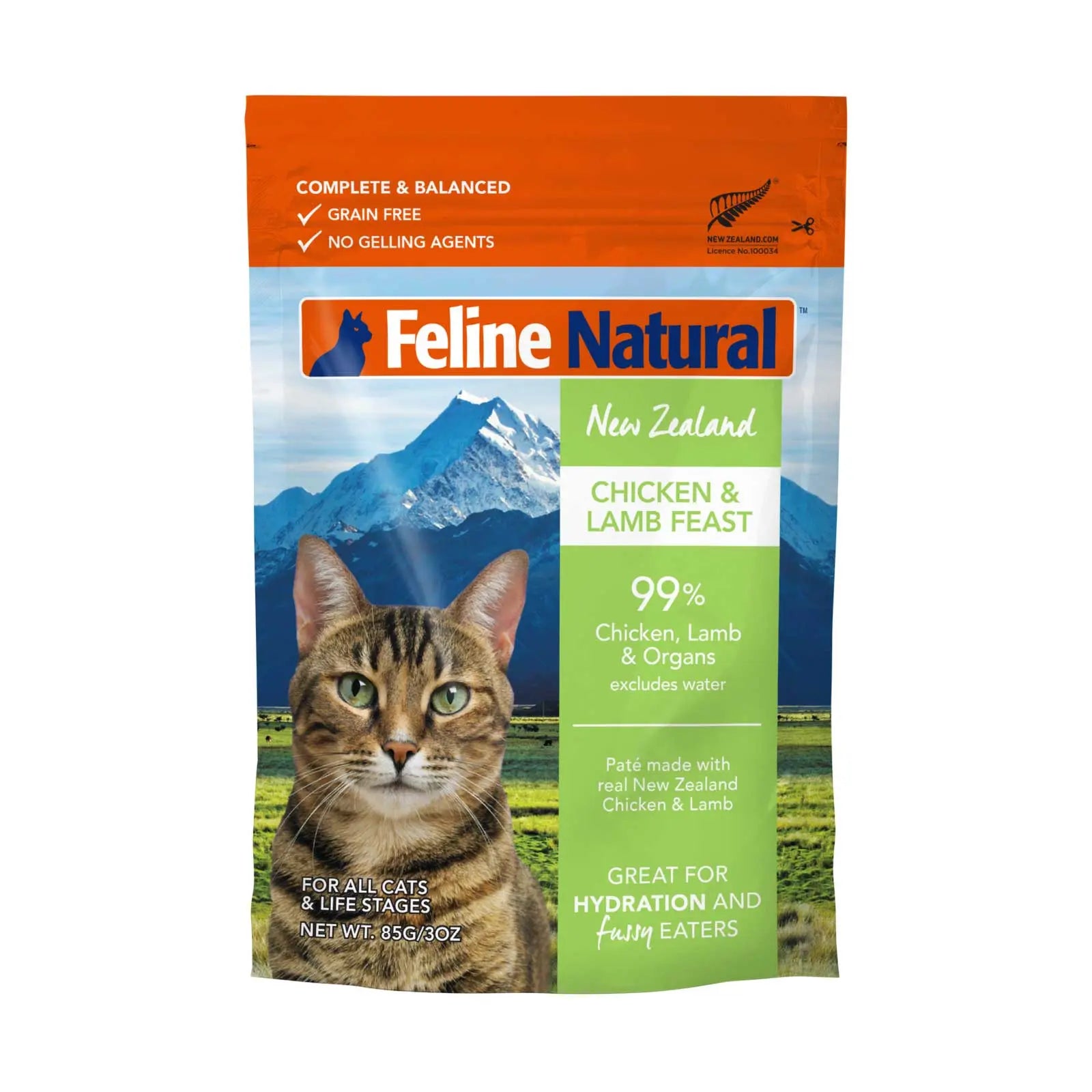 Feline Natural Cat Food Pouch Chicken & Lamb - Kellyville Pets