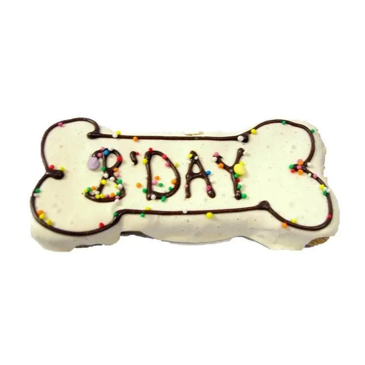Gourmet Yoghurt Frosted Bone Shaped Biscuit Dog Treat - Kellyville Pets