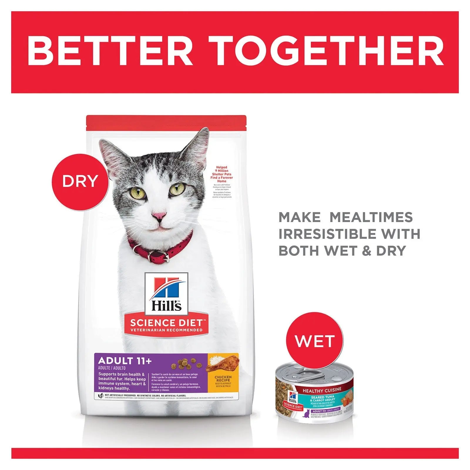 Hill's Science Diet Cat Food Adult 11+ Senior - Kellyville Pets