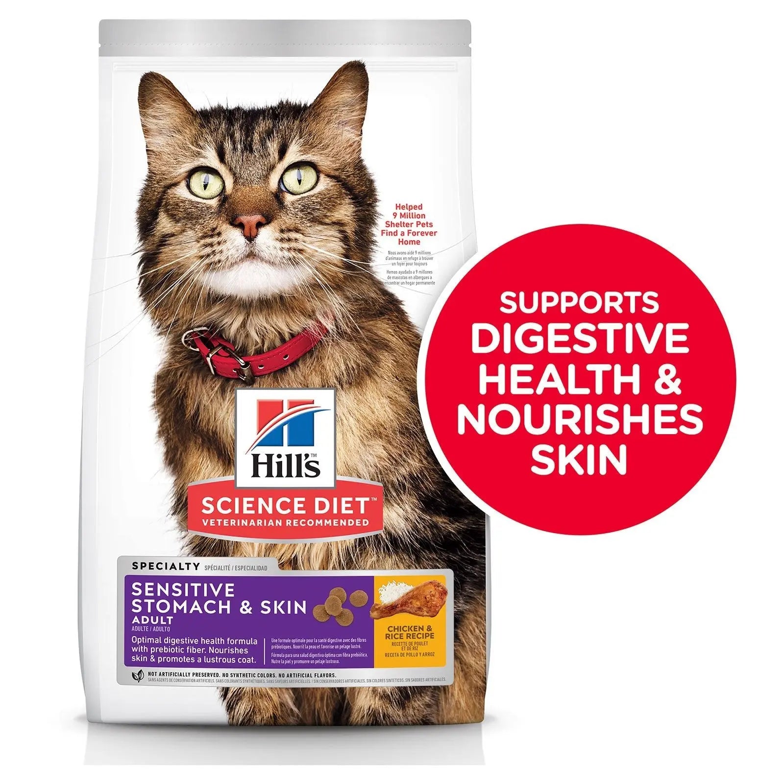 Hill's Science Diet Cat Food Adult Sensitive Stomach & Skin - Kellyville Pets