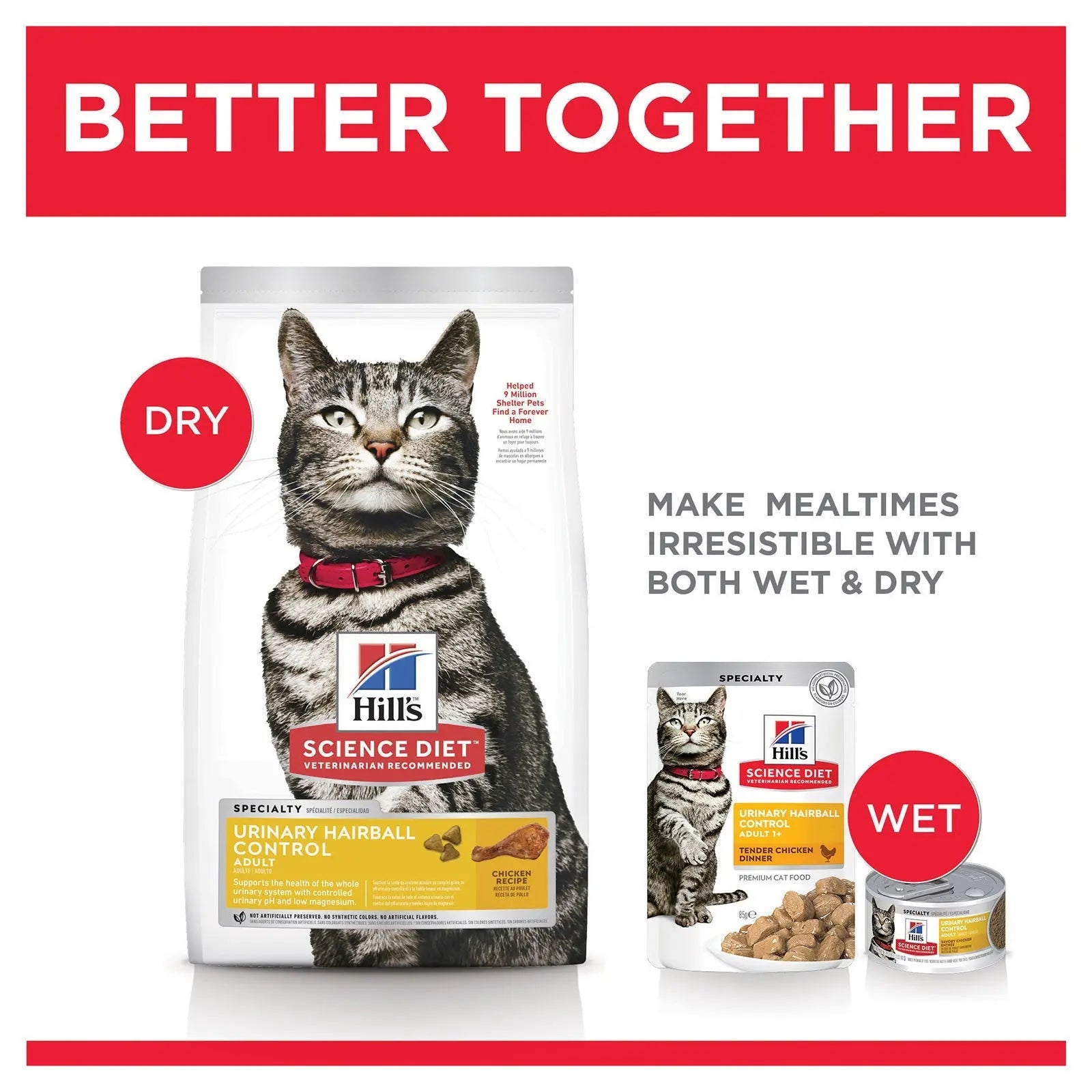 Hill's Science Diet Cat Food Adult Urinary Hairball Control - Kellyville Pets