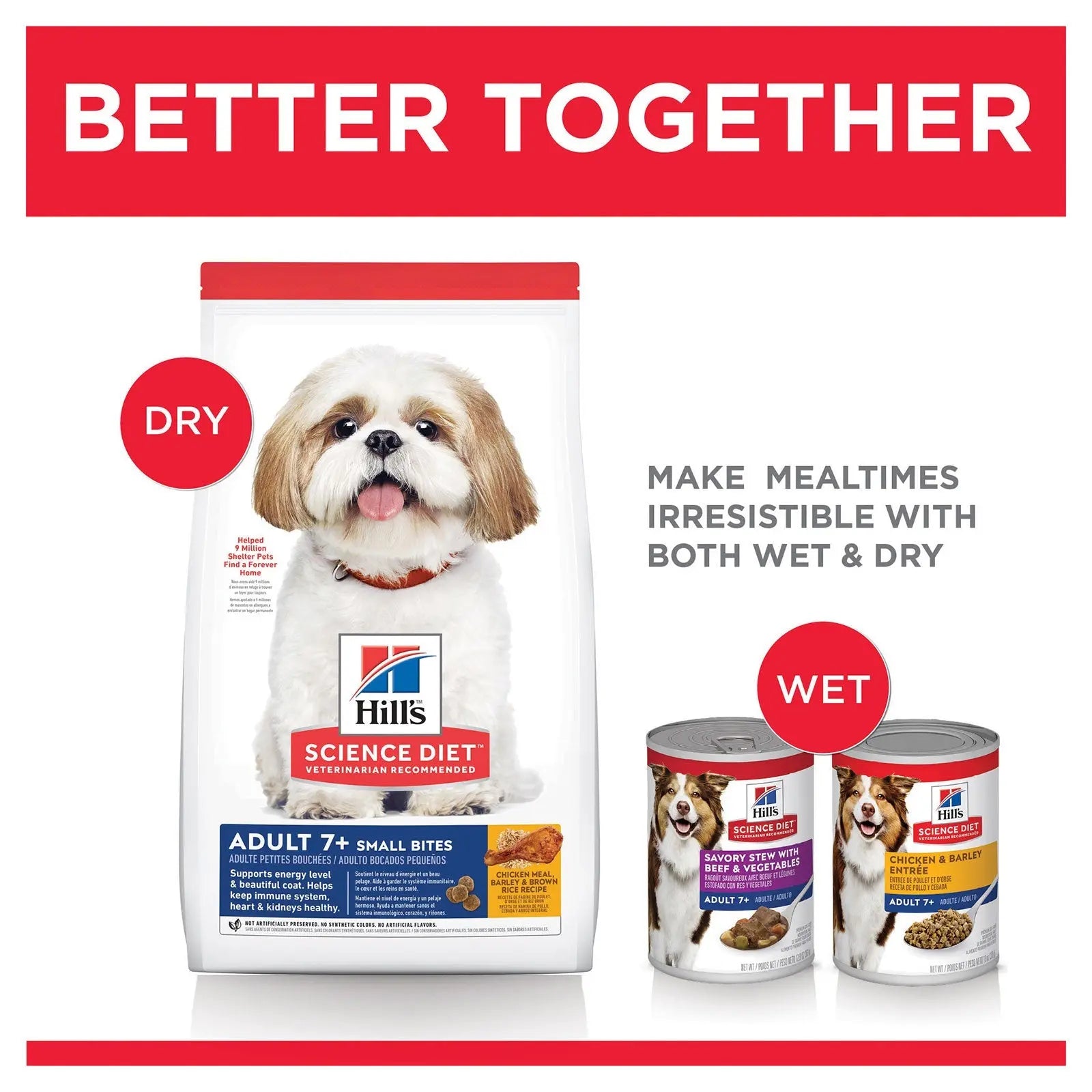 Hill's Science Diet Dog Food Adult 7+ Small Bites Senior - Kellyville Pets