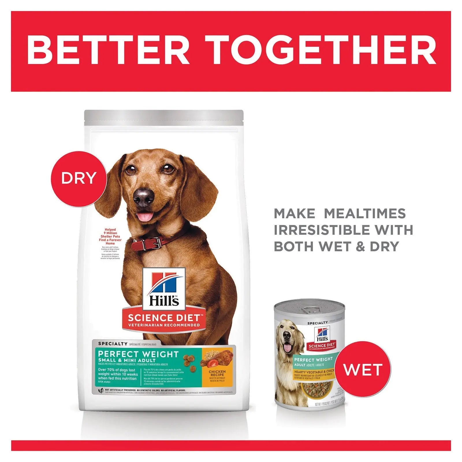 Hill's Science Diet Dog Food Adult Perfect Weight Small & Mini Breed - Kellyville Pets