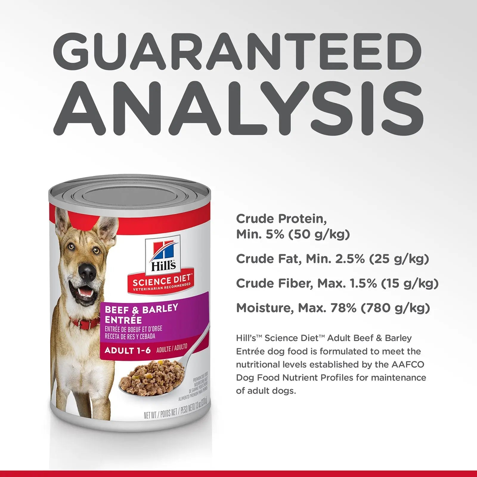 Hill's Science Diet Dog Food Can Adult Beef & Barley Entrée - Kellyville Pets