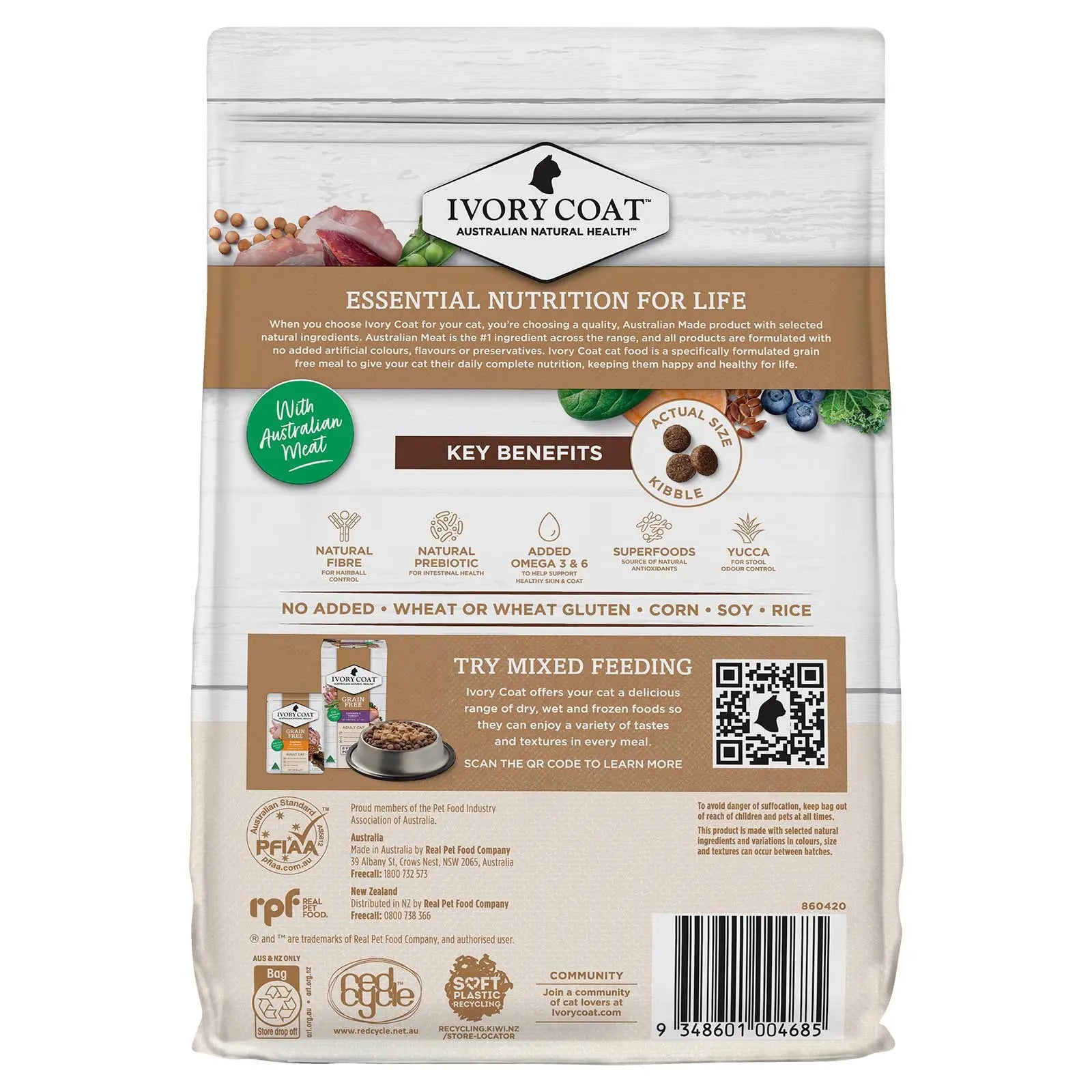 Ivory Coat Grain Free Cat Food Adult Indoor Chicken & Kangaroo - Kellyville Pets