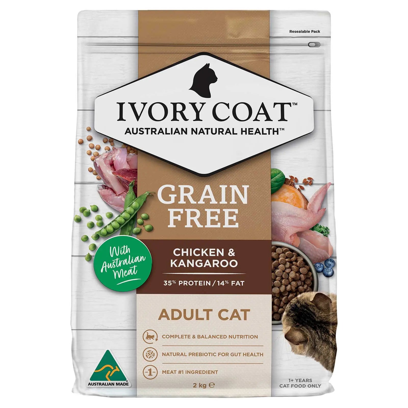 Ivory Coat Grain Free Cat Food Adult Indoor Chicken & Kangaroo - Kellyville Pets