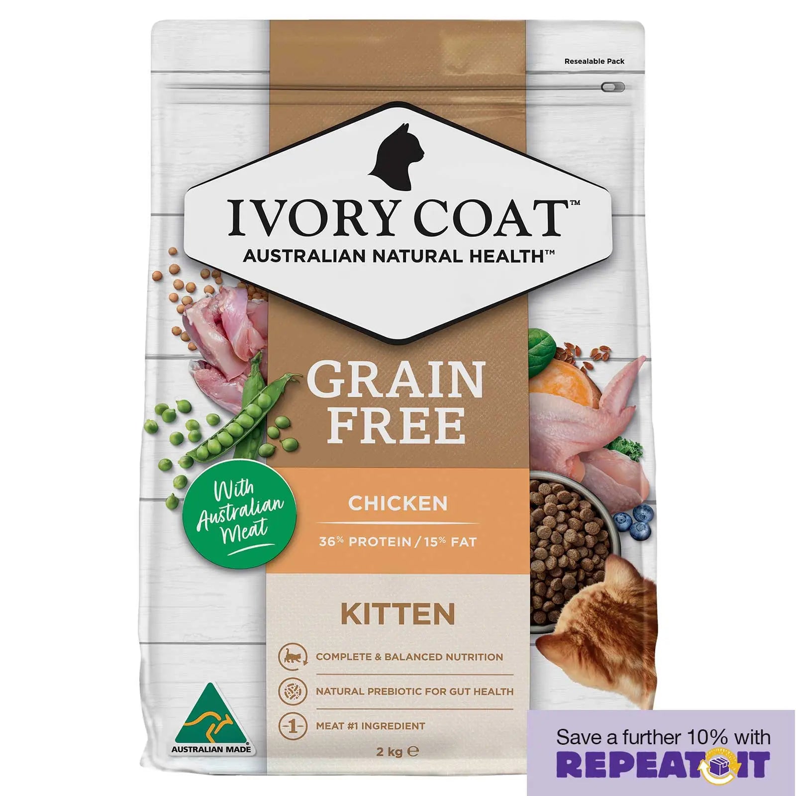 Ivory Coat Grain Free Cat Food Kitten Chicken - Kellyville Pets