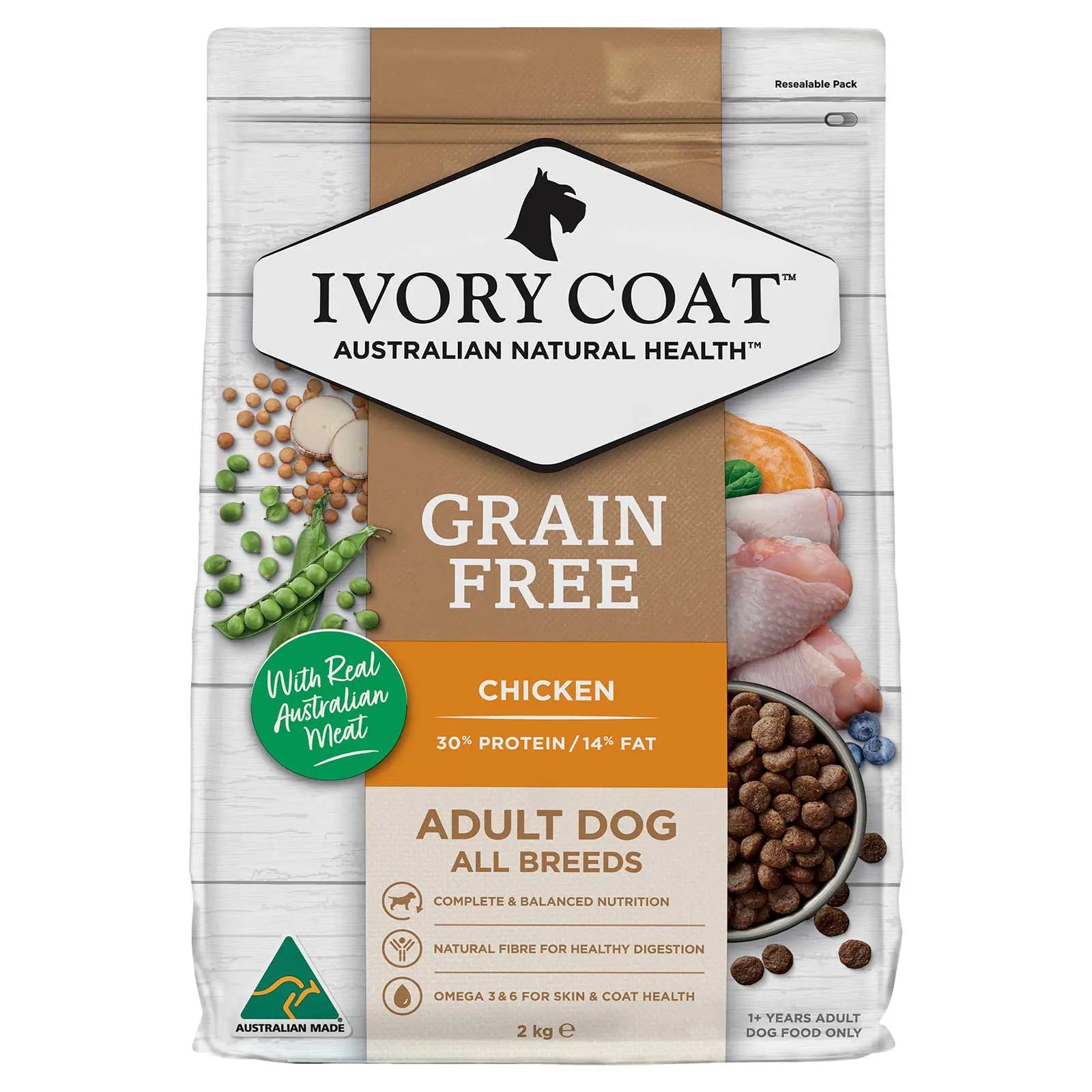 Ivory Coat Grain Free Dog Food Adult Chicken with Coconut Oil - Kellyville Pets