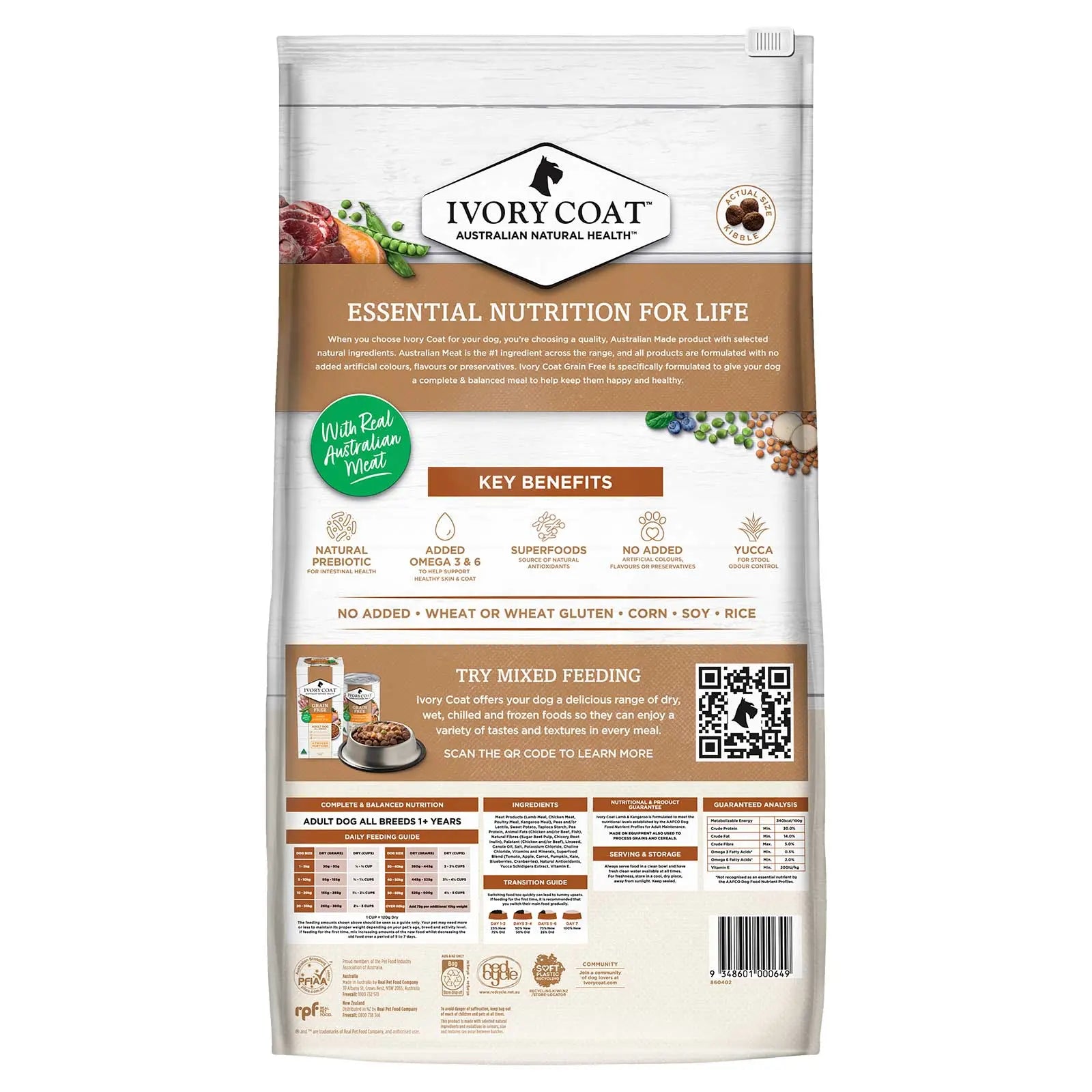 Ivory Coat Grain Free Dog Food Adult Lamb & Kangaroo - Kellyville Pets