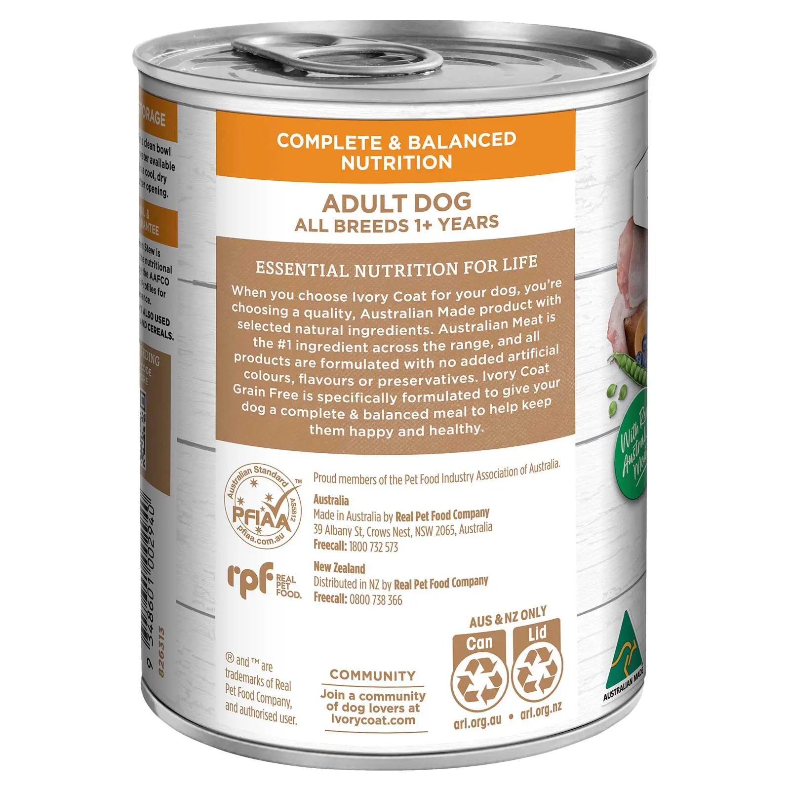 Ivory Coat Grain Free Dog Food Can Adult Chicken Stew - Kellyville Pets