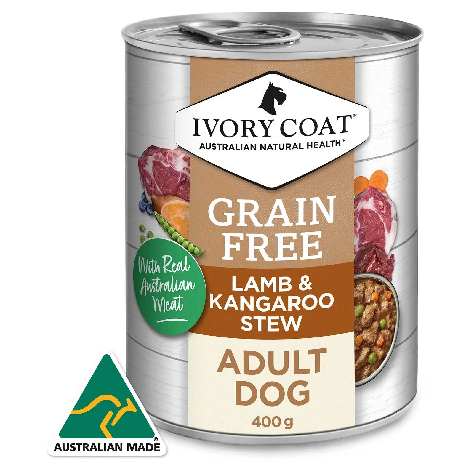Ivory Coat Grain Free Dog Food Can Adult Lamb & Kangaroo Stew - Kellyville Pets