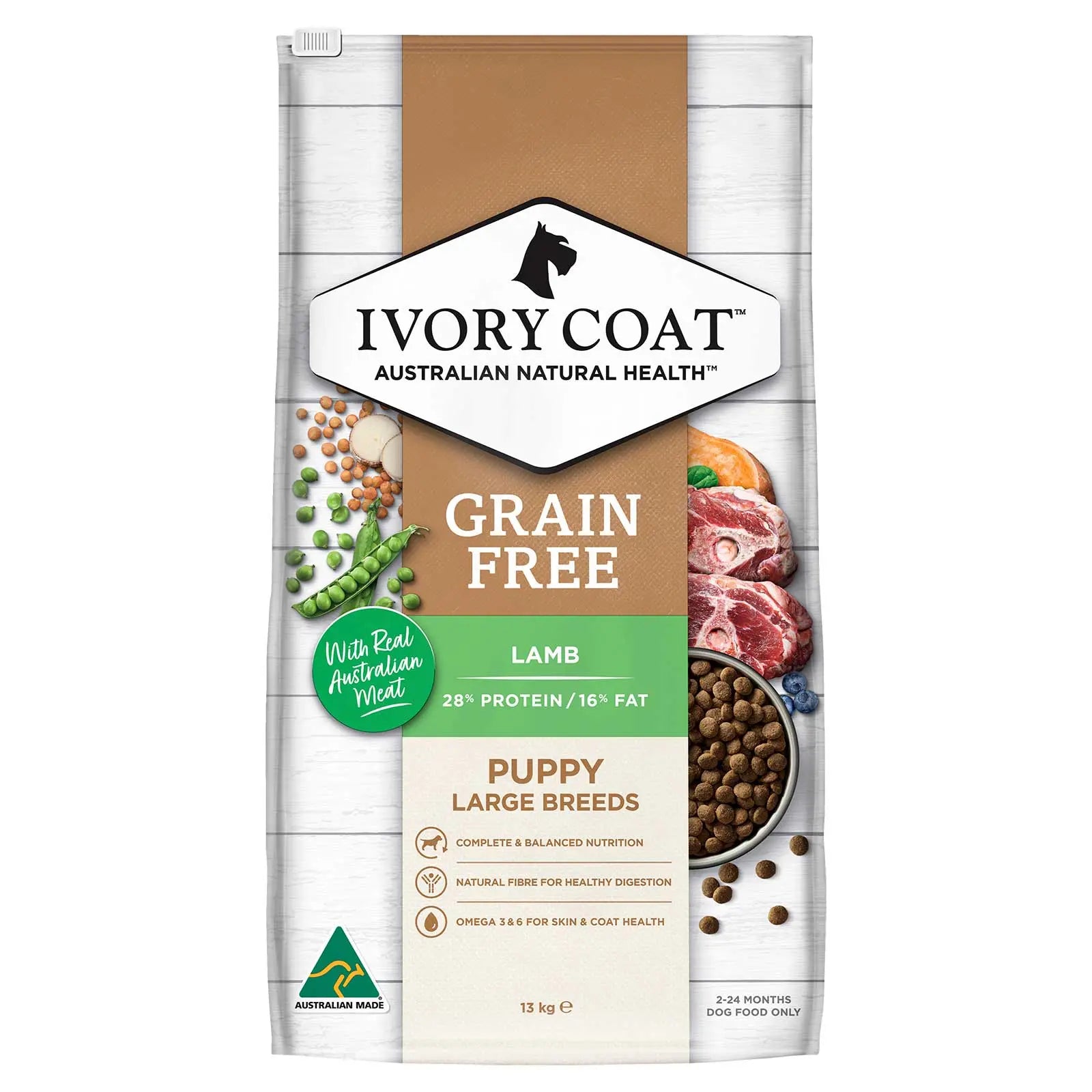 Ivory Coat Grain Free Dog Food Puppy Large Breed Lamb - Kellyville Pets