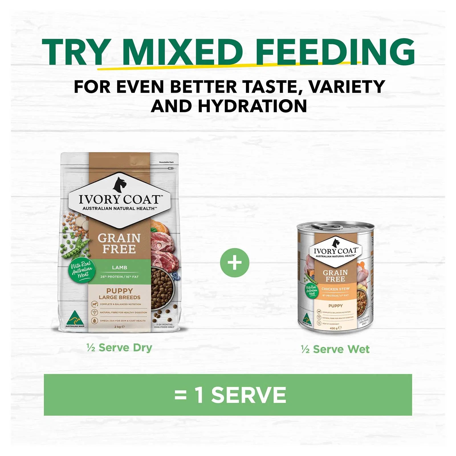 Ivory Coat Grain Free Dog Food Puppy Large Breed Lamb - Kellyville Pets