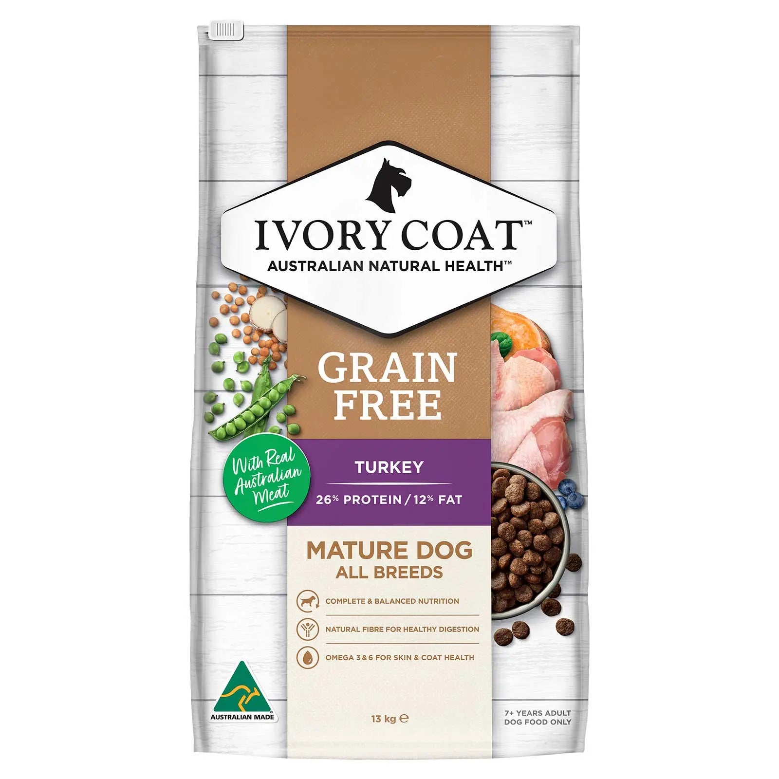 Ivory Coat Grain Free Dog Food Senior/Reduced Fat Turkey - Kellyville Pets