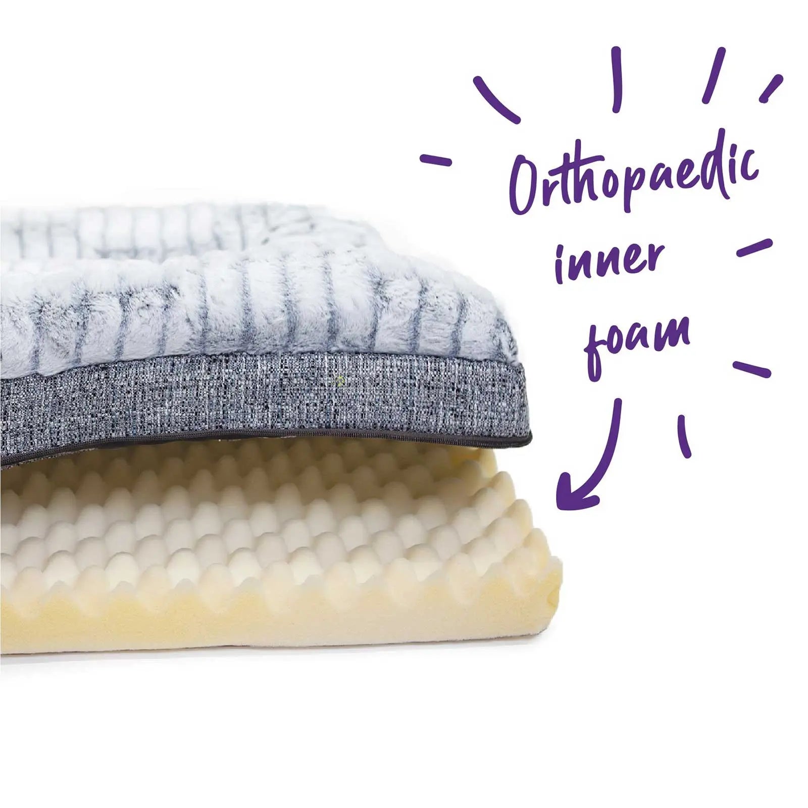 Kazoo Cloud Comfort Light Grey Dog Bed - Kellyville Pets