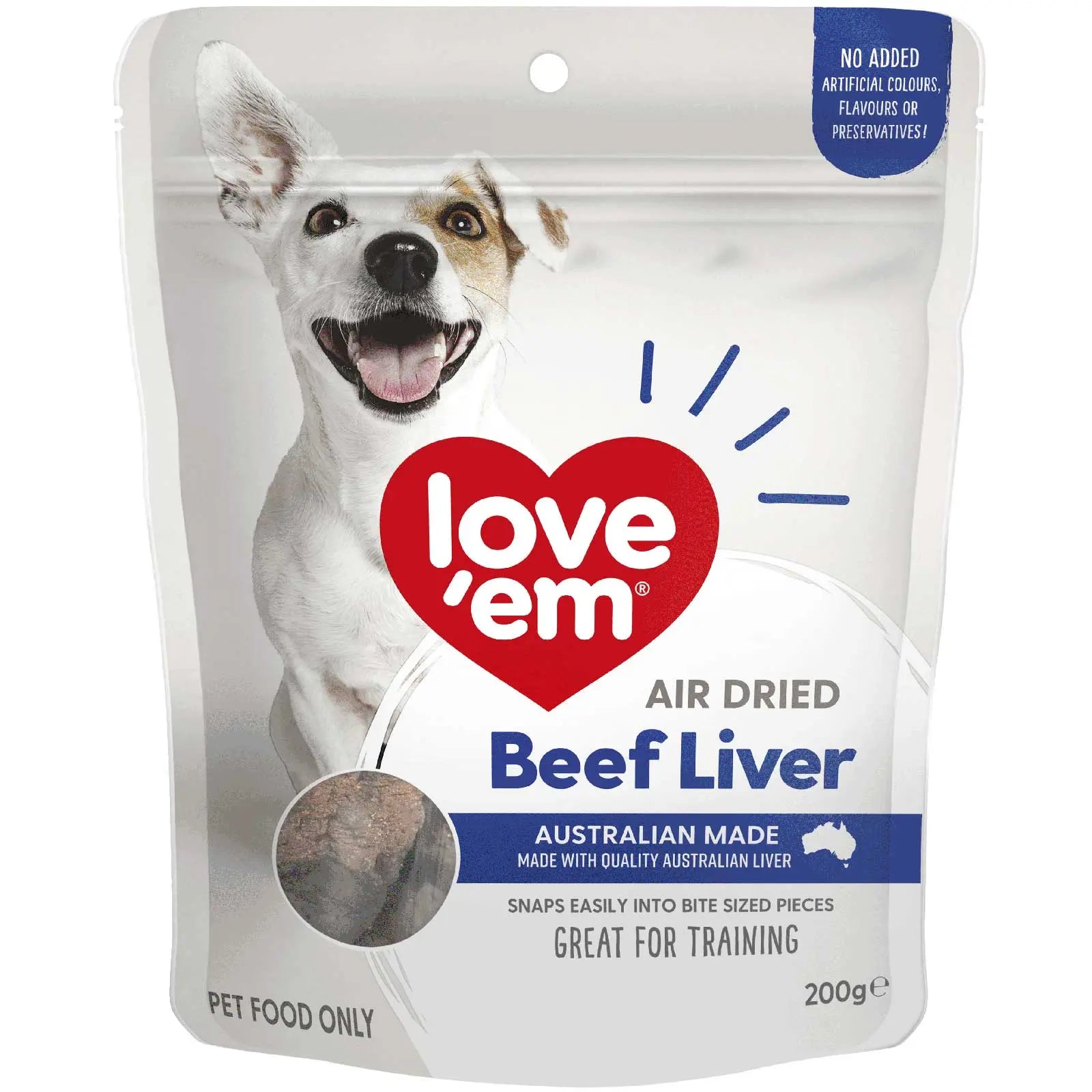 Love'em Air Dried Beef Liver Dog Treats - Kellyville Pets