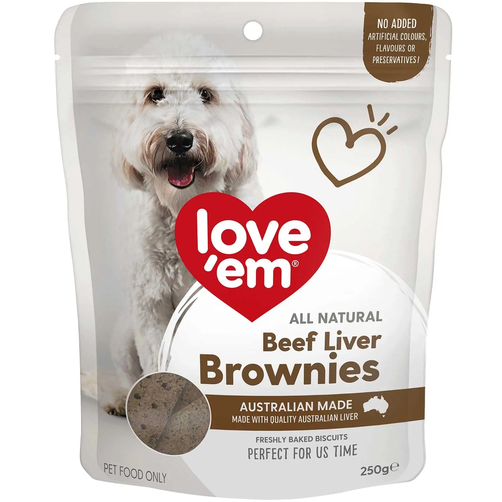 Love'em Beef Liver Brownies Dog Treats - Kellyville Pets