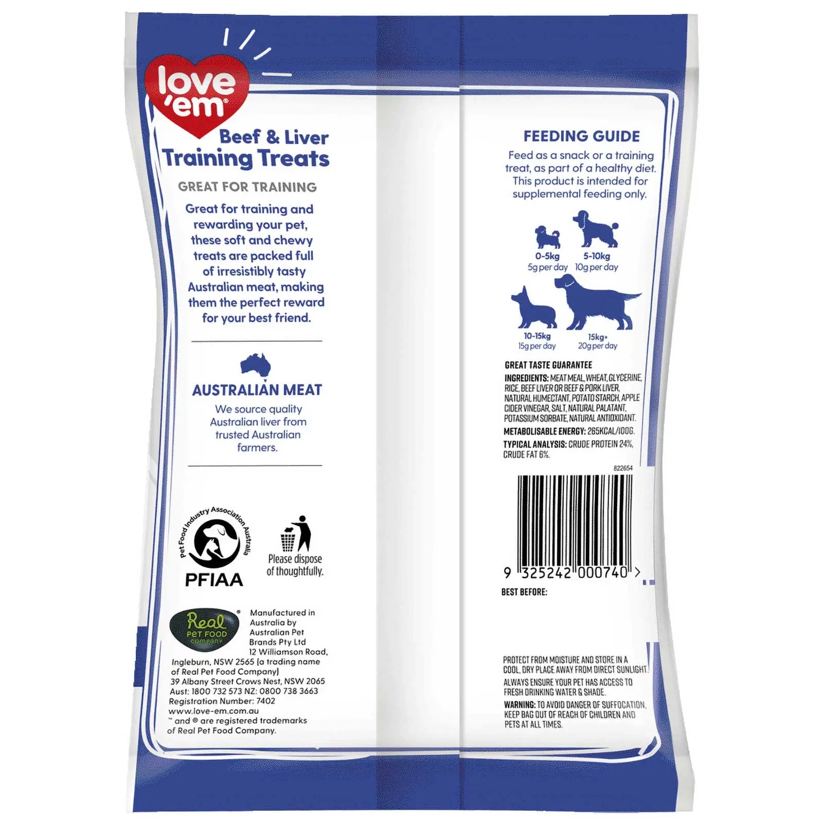 Love'em Beef & Liver Training Dog Treats - Kellyville Pets