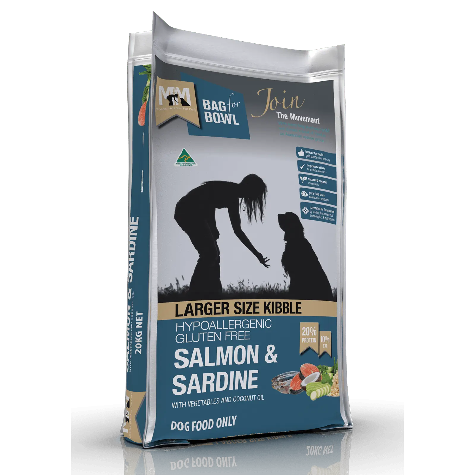 Meals For Mutts Dog Food Adult Large Kibble Salmon & Sardine - Kellyville Pets