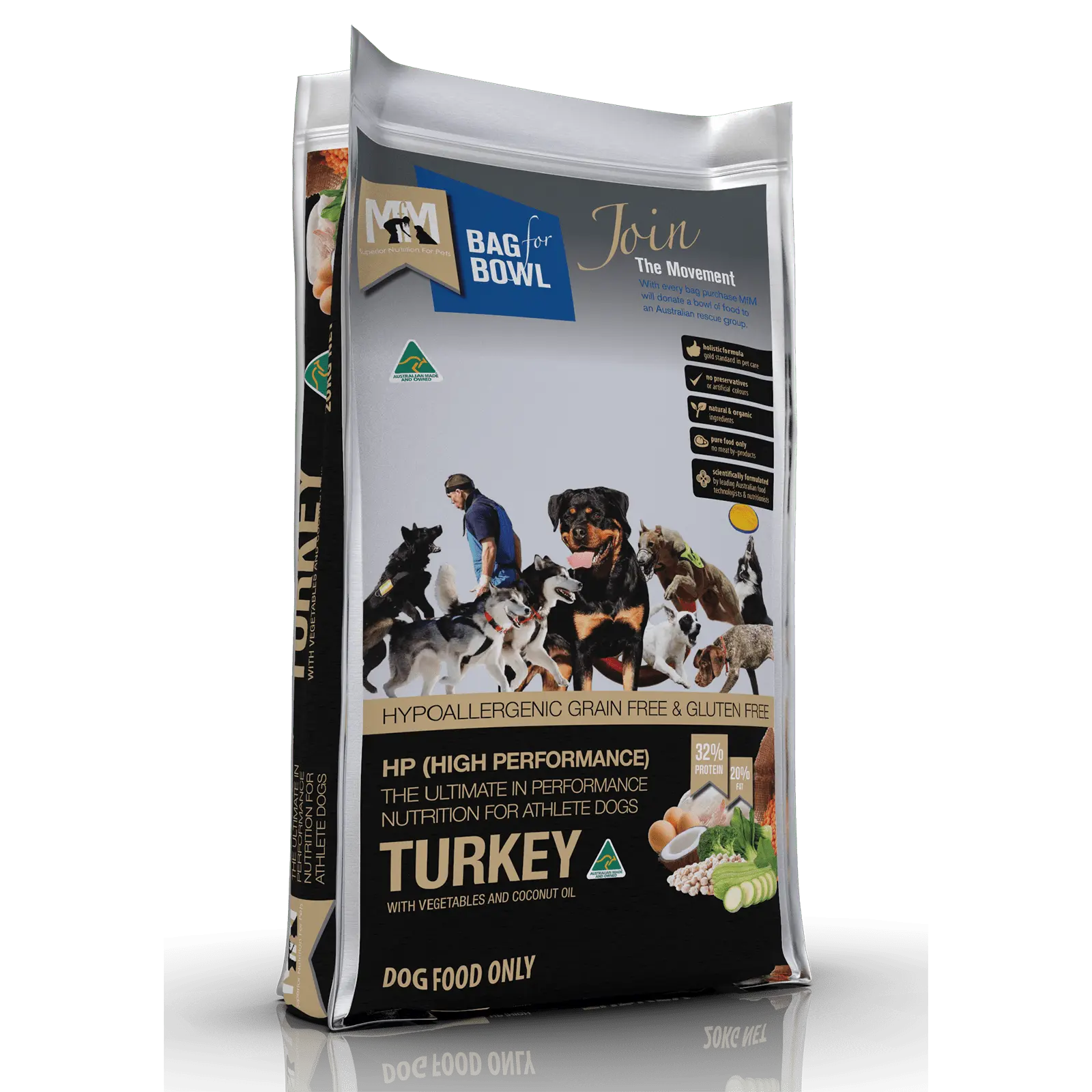 Meals for Mutts Grain Free Dog Food Adult High Performance Turkey - Kellyville Pets
