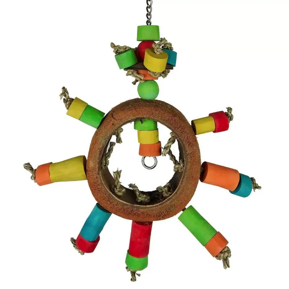 Nino's Java Bird Toy Coco Ship Wheel - Kellyville Pets
