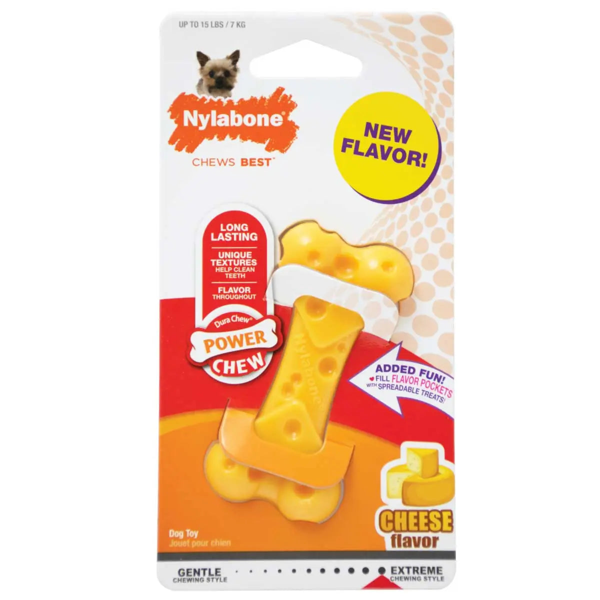 Nylabone Cheese Bone Dog Toy - Kellyville Pets