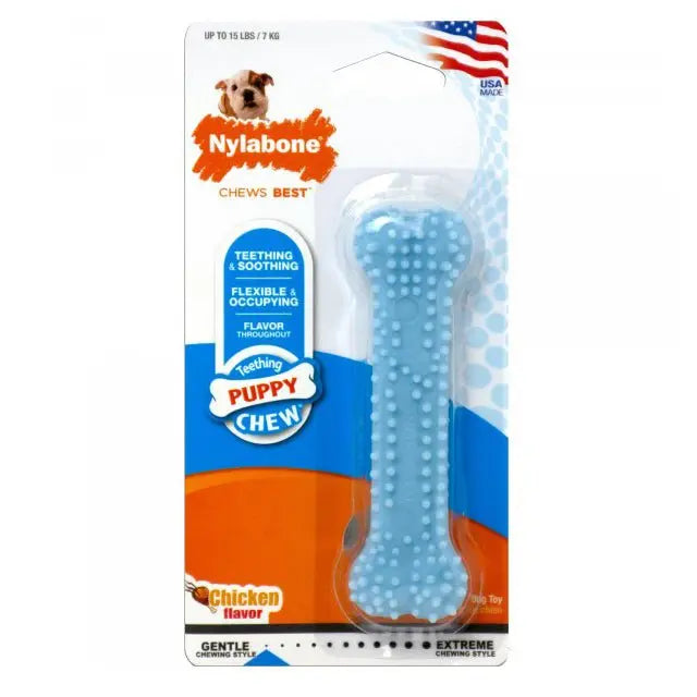 Nylabone Puppy Bone Chicken Dog Toy - Kellyville Pets