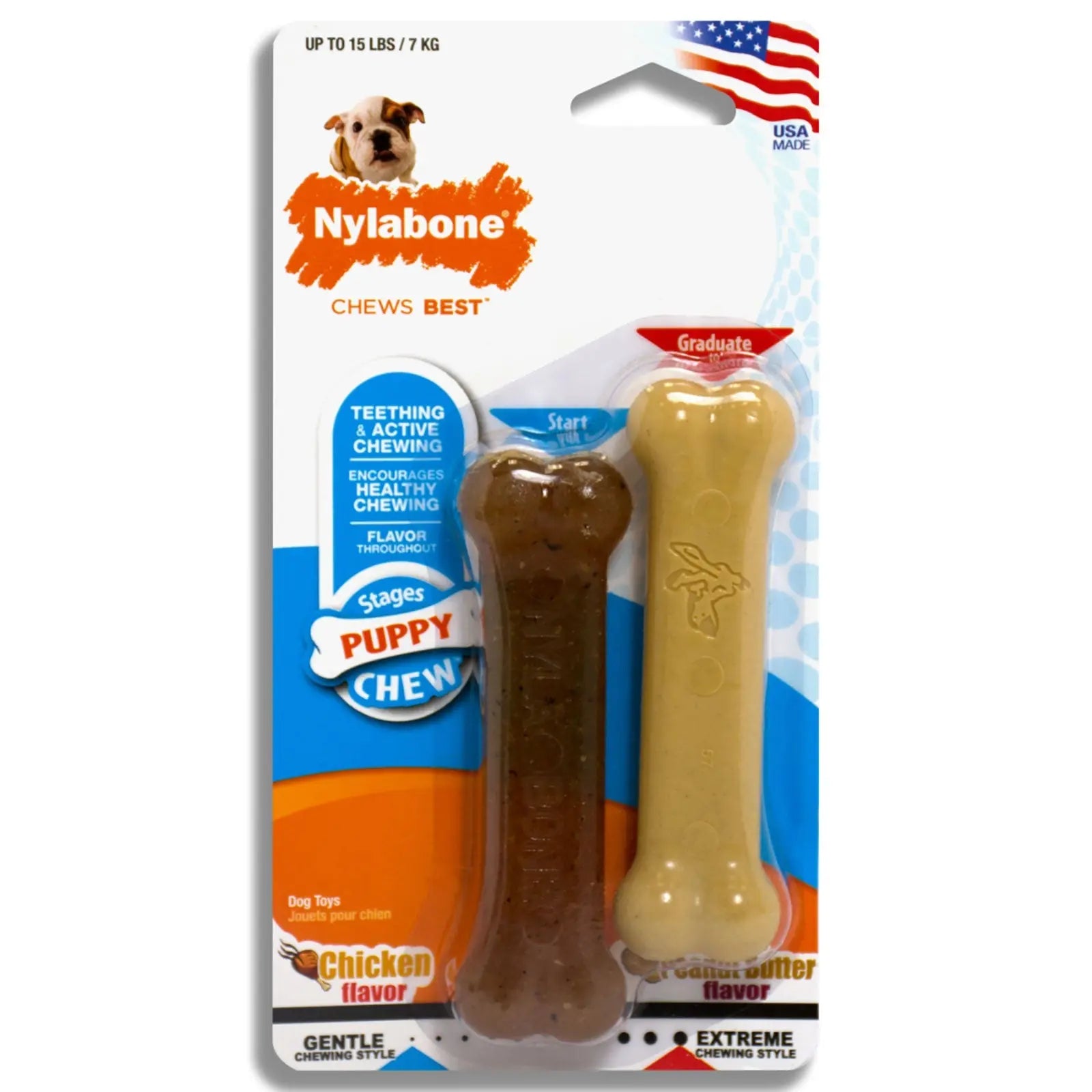 Nylabone Puppy Twin Pack Dog Toy - Kellyville Pets