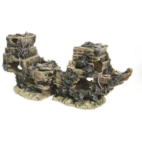 Ornament Shipwreck Medium 2 Piece - Kellyville Pets