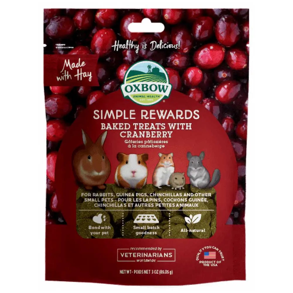 Oxbow Simple Rewards Timothy Treats Cranberry - Kellyville Pets