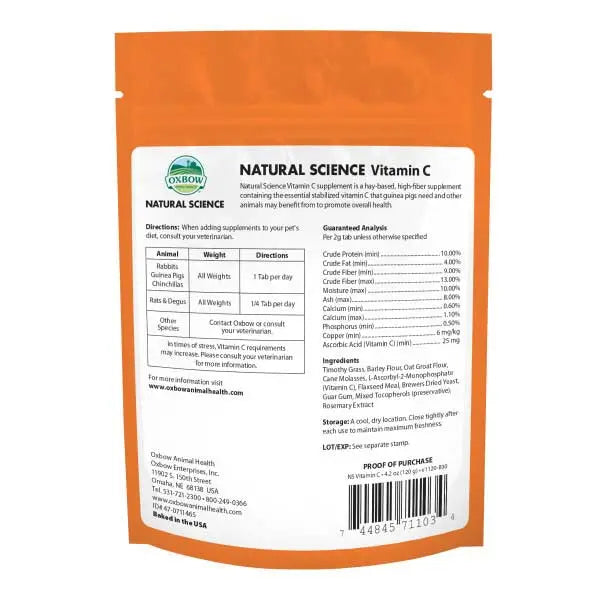 Oxbow Vitamin C Supplement - Kellyville Pets