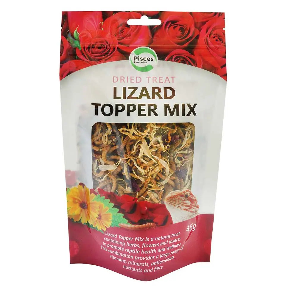 Pisces Dried Lizard Topper Mix - Kellyville Pets