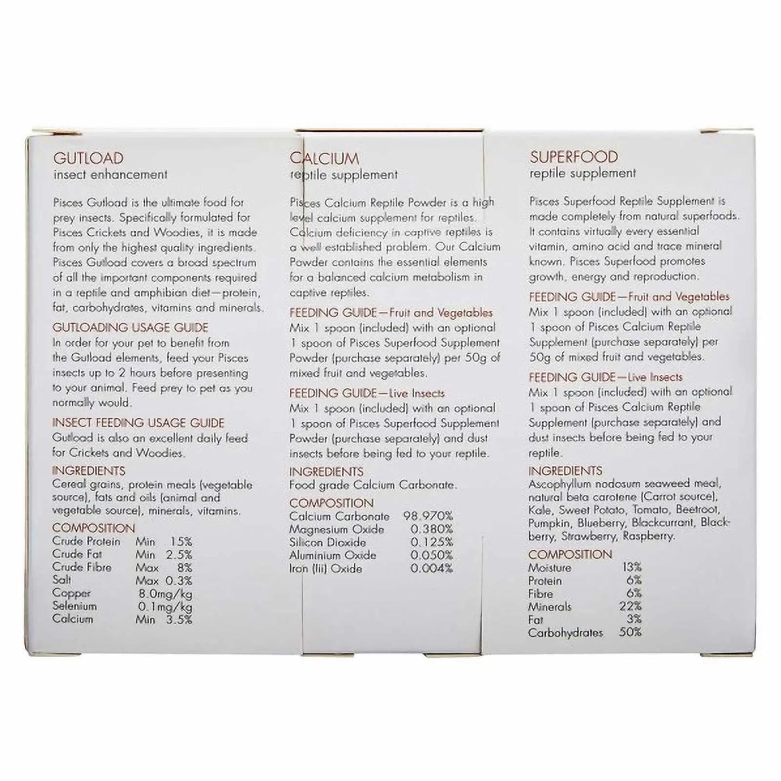 Pisces Reptile Supplement Pack - Kellyville Pets