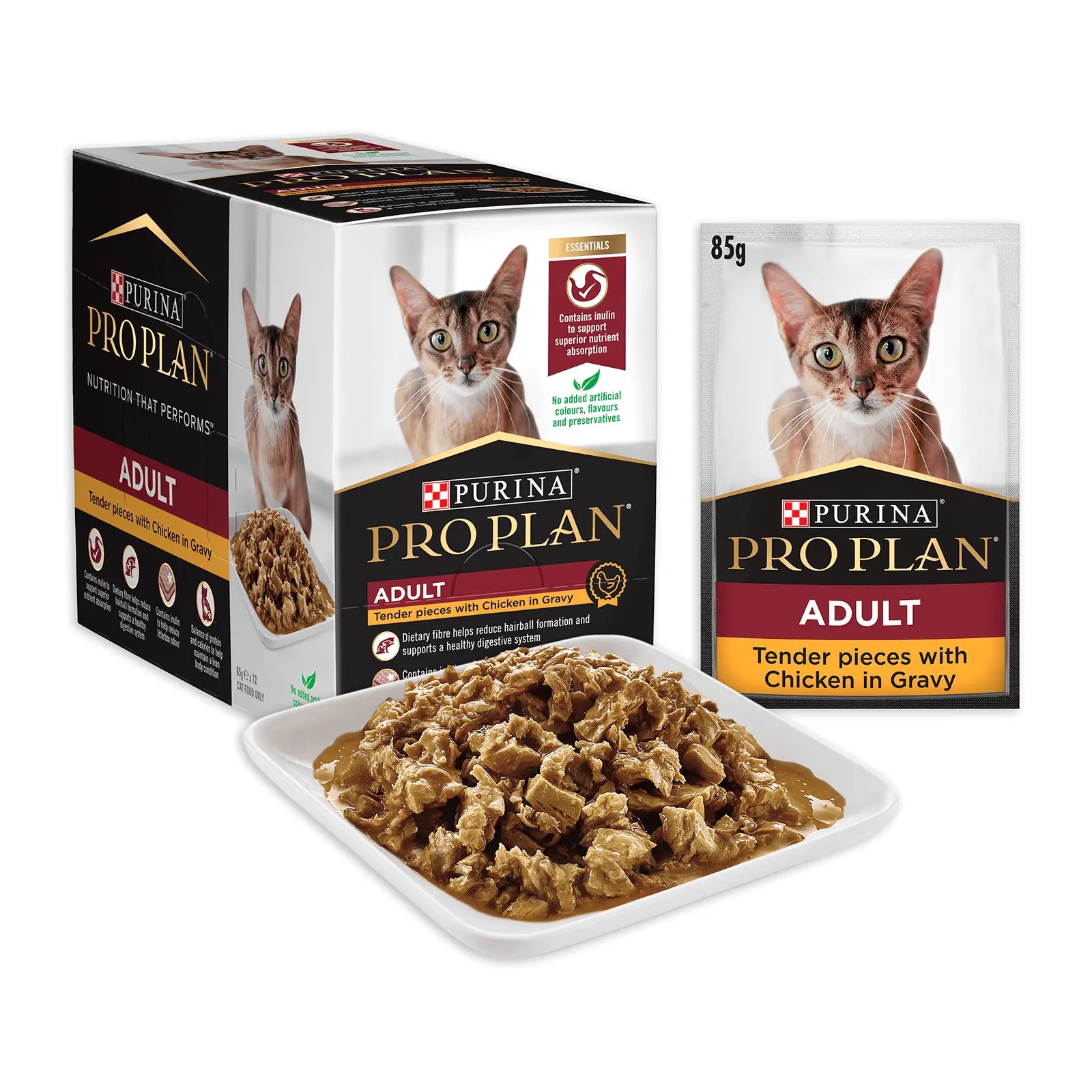 Pro Plan Cat Food Pouch Adult Chicken & Gravy - Kellyville Pets