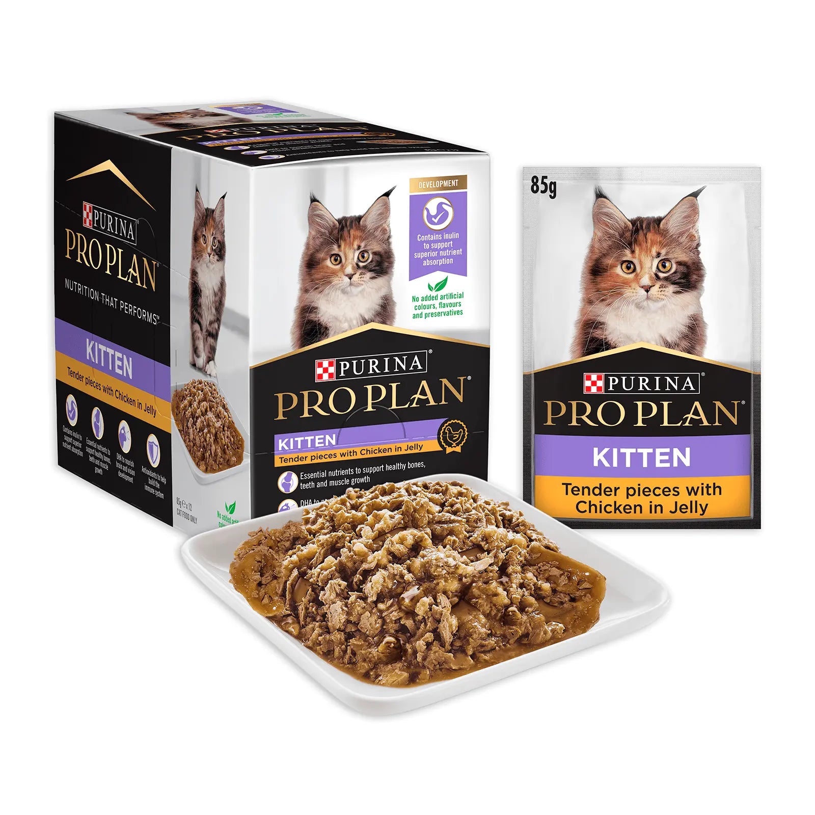 Pro Plan Cat Food Pouch Kitten Chicken & Jelly - Kellyville Pets