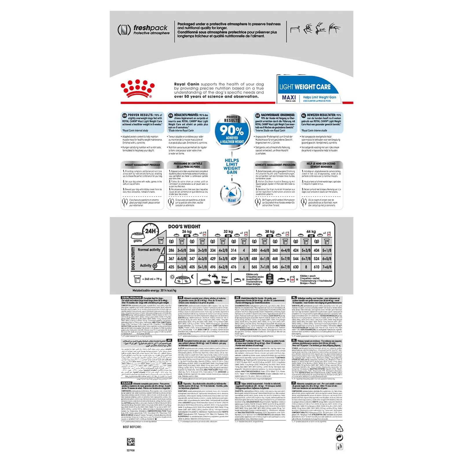 Royal Canin Dog Food Light Weight Care Maxi - Kellyville Pets