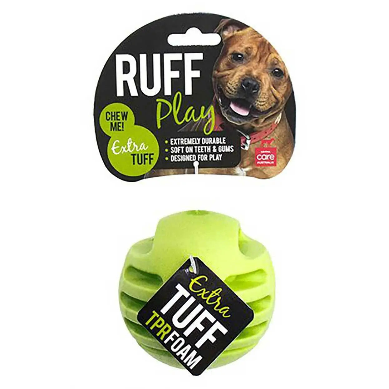 Ruff Play Dental Dog Toy Treat Ball Foam - Kellyville Pets