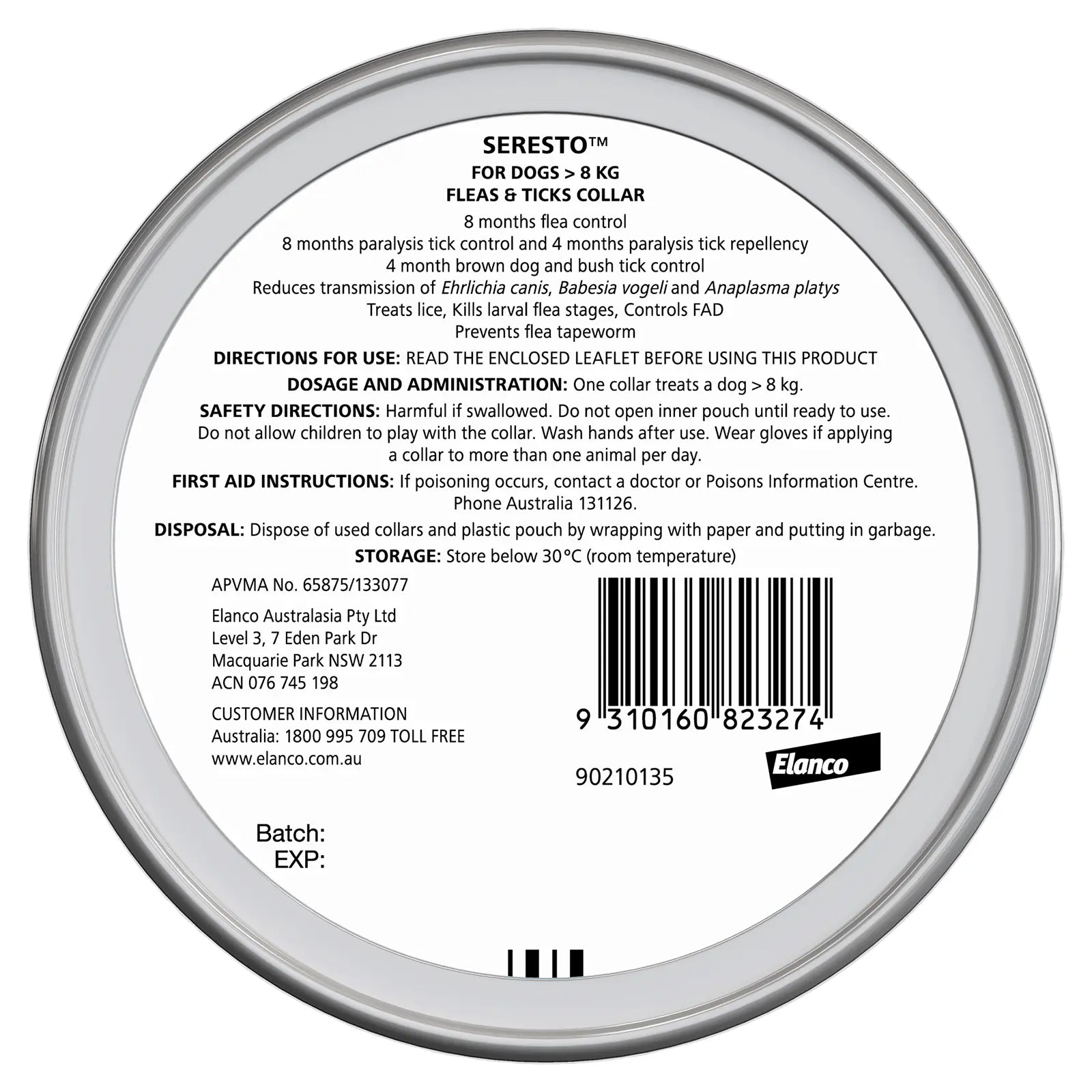 Seresto Collar Flea & Tick Prevention For Dogs - Kellyville Pets