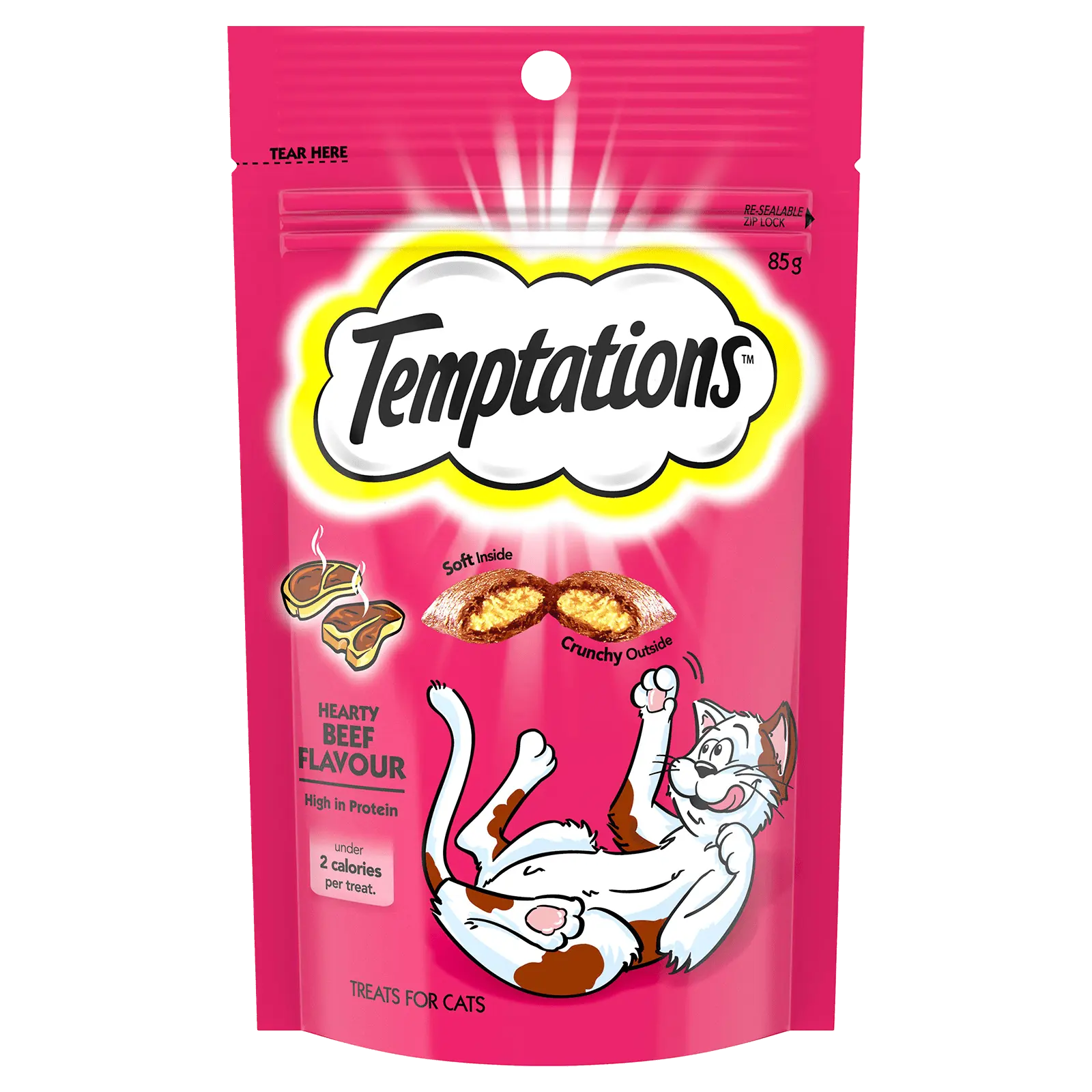 Temptations Hearty Beef Flavour Cat Treats - Kellyville Pets