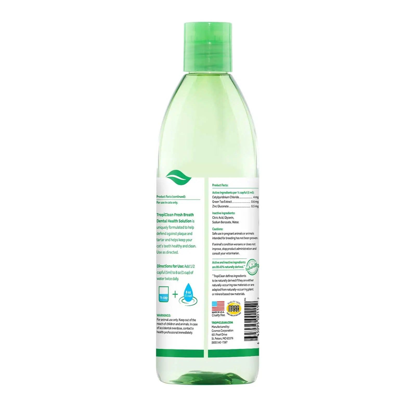 TropiClean Fresh Breath Cat Dental Health Solution - Kellyville Pets