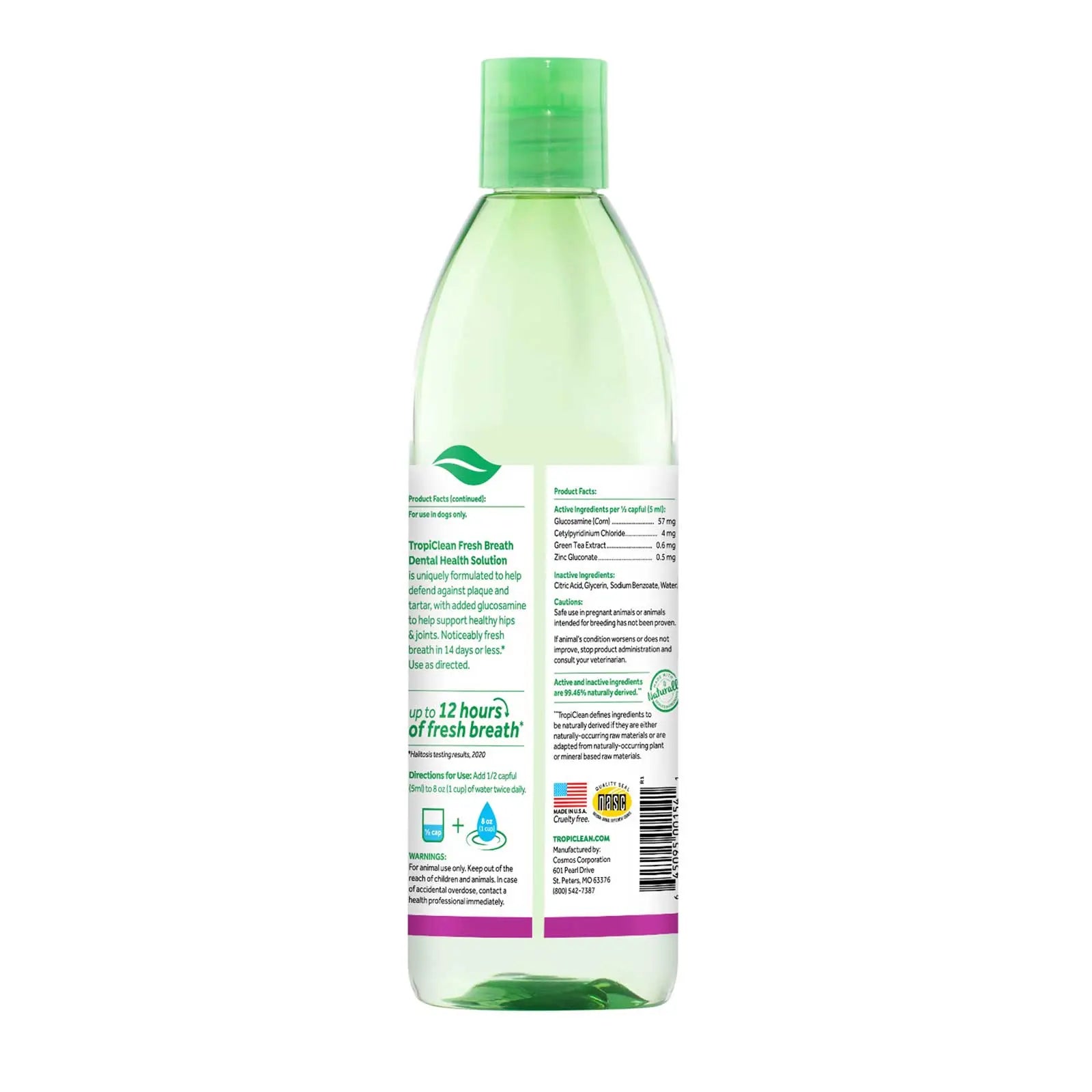 TropiClean Fresh Breath Dental Health Solution for Dogs Plus Hip & Joint - Kellyville Pets