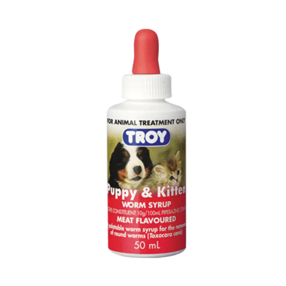 Troy Puppy & Kitten Worm Syrup - Kellyville Pets