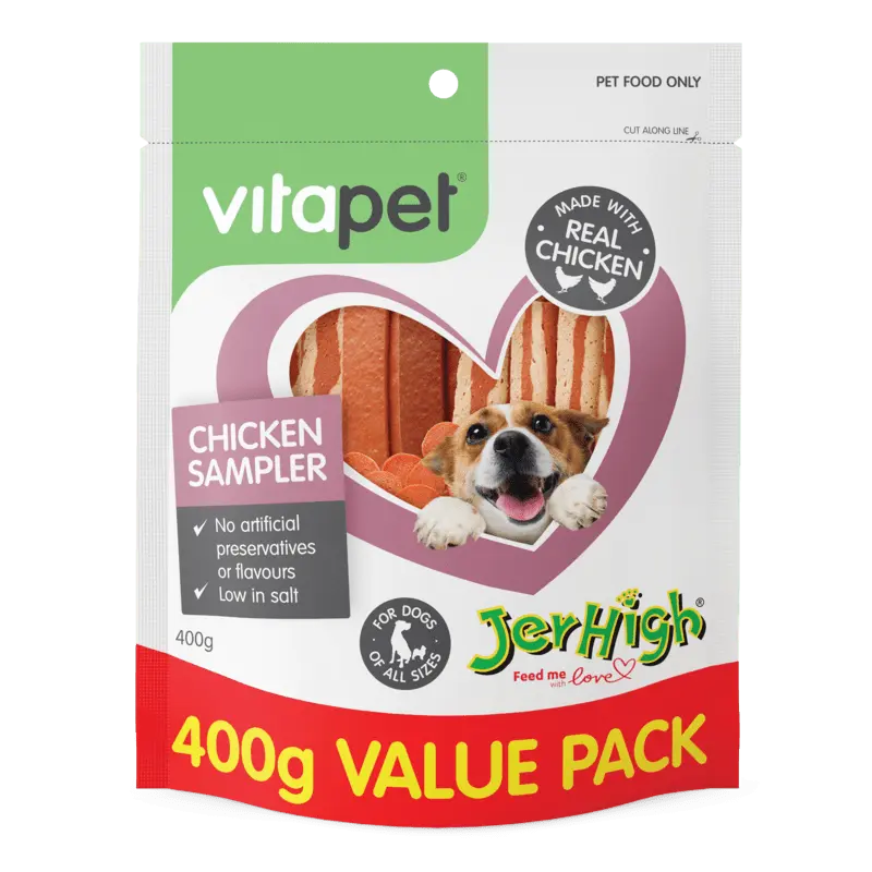 VitaPet JerHigh Chicken Sampler Variety Pack Dog Treat - Kellyville Pets