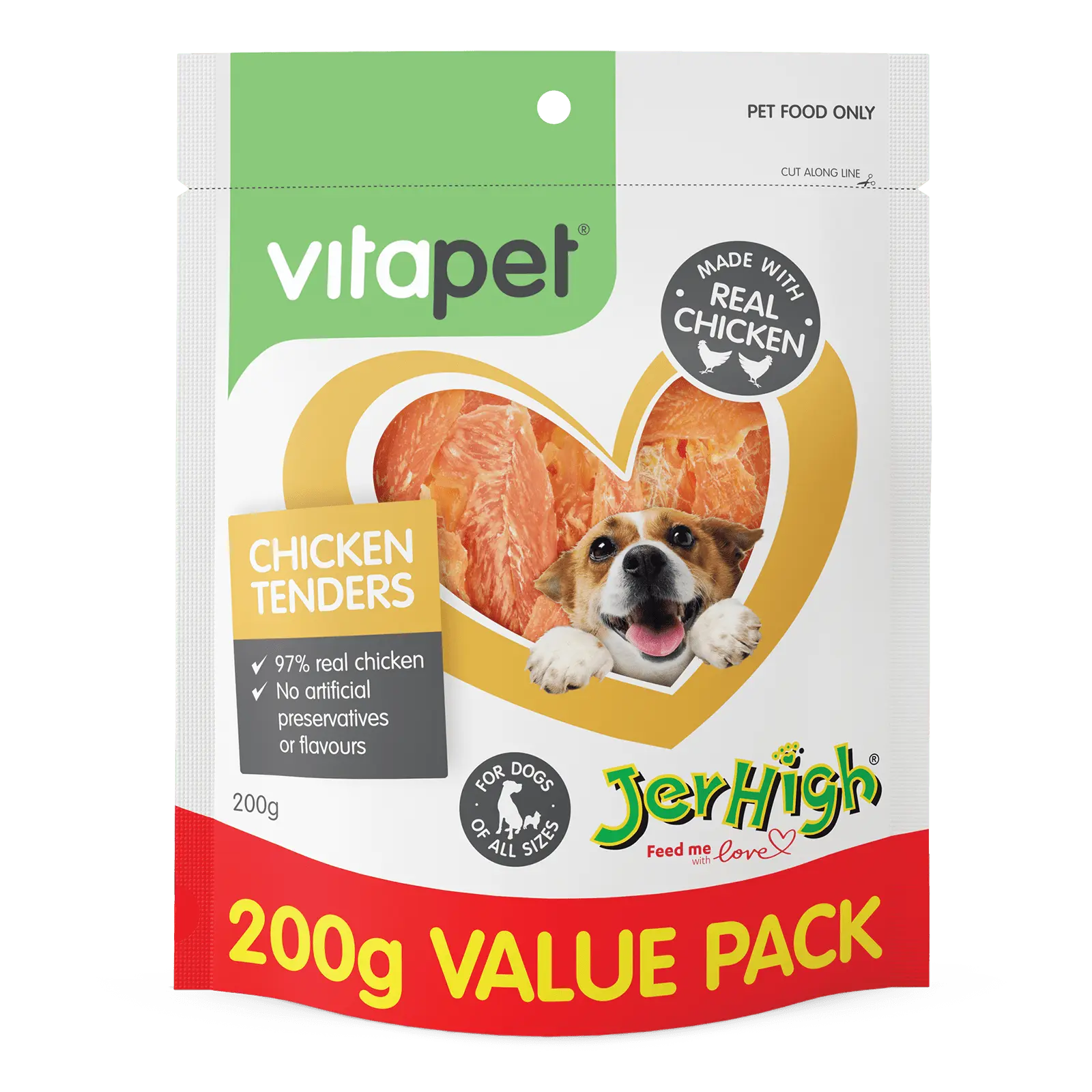 VitaPet JerHigh Chicken Tenders Dog Treat - Kellyville Pets