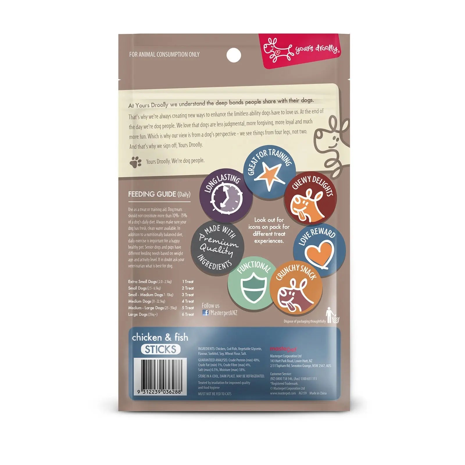 Yours Droolly Chicken & Fish Stick Dog Treat - Kellyville Pets